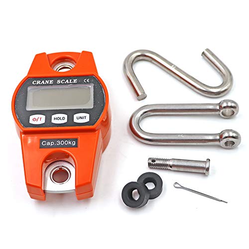 300 kg/600 libras mini grúa escala portátil LCD digital balanza colgante básculas resistente peso herramienta para el mercado agrícola casero