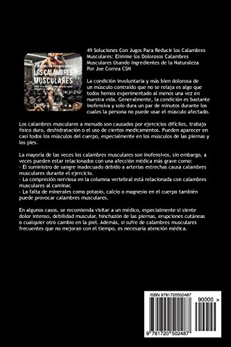 49 Soluciones Con Jugos Para Reducir los Calambres Musculares: Elimine los Dolorosos Calambres Musculares Usando Ingredientes de la Naturaleza
