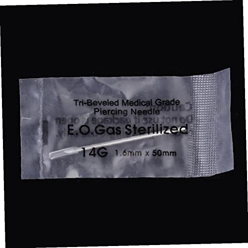 5 Unids Professional Piercing Agujas Prácticas 16 Calibre Agujas de Tatuaje Esterilizado Para Oreja Del Cuerpo Nipple Piercing