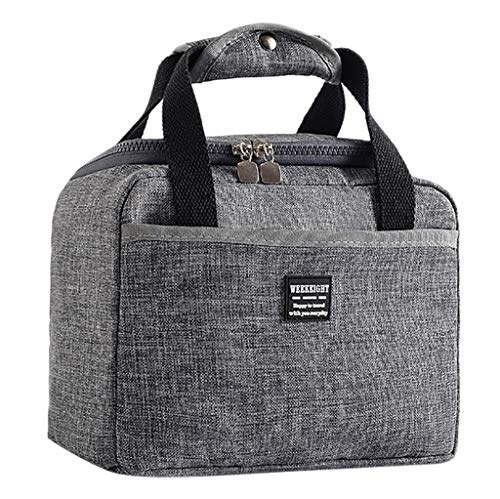 5.5L Food Thermal Bag, URIBAKY Solid Color Food Bolsa De Almuerzo PortáTil Para NiñOs Adultos Bolsa Nevera Oficina Viaje Escolar