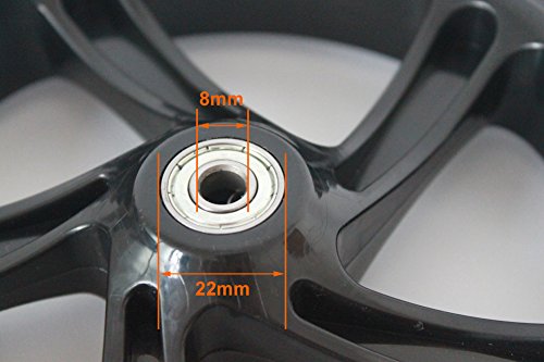 '8 Adult Scooter de rueda con rodamientos Kid Patinete PU de – Rueda No need Air Trolley No Neumáticos Ruedas de Plástico de rueda