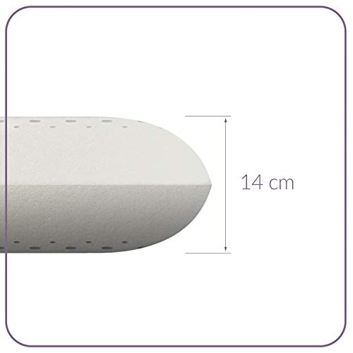 ABAKUHAUS Almohada de Espuma para Dormir de Lado, Relleno Viscoelástico Respirable Terapéutico Anti-Contracturas y Doble Funda de Microfibra 100% Poliéster, 50 cm de Ancho x 75 cm de Largo, Blanco