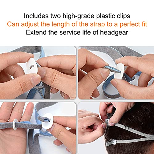 Accesorio de repuesto para máquina de respiración para arnés compatible con la almohada nasal ResMed AirFit P10, mascarilla nasal, correa para la cabeza, correa para almohada nasal