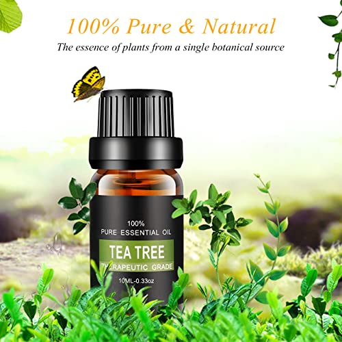 Aceites Esenciales, joylink 100% Natural Puro, 6 x 10 ml Set de Aceites Esenciales（Lavanda, Menta, Naranja Dulce, Eucalipto, Arbol de Té, Hierba de Limón）
