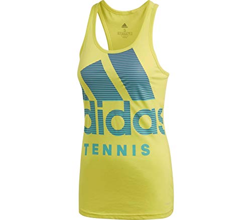 adidas Camiseta de Tirantes para Mujer Categoría, Color Amarillo, Turquesa, Talla L