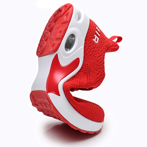 AFFINEST Zapatos para Correr para Mujer Air Zapatillas de Running Ligero y Transpirable Sneakers y Asfalto Aire Libre y Deportes Calzado Rojo 37
