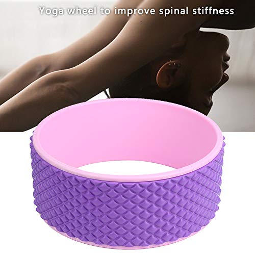 Agatige Rueda de Yoga para Masaje, Anillo de Rueda de Yoga Deportivo para Dolor de Espalda Rodillo de Yoga para Estirar la Espalda, Mejorar la Postura