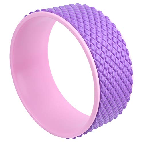 Agatige Rueda de Yoga para Masaje, Anillo de Rueda de Yoga Deportivo para Dolor de Espalda Rodillo de Yoga para Estirar la Espalda, Mejorar la Postura