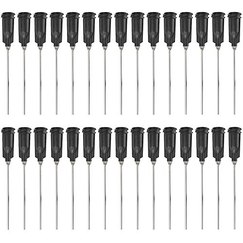 Agujas de punta roma, 100Pack agujas de acero inoxidable Luer Lock para jeringas, aguja dispensadoras roma cánulas de para uso industrial y experimental (19G)