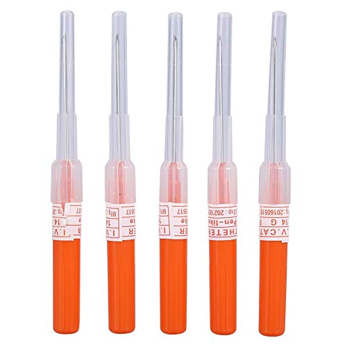 Agujas perforadoras, 5 piezas/bolsa 4 tipos de tatuajes corporales piercing esterilizado 14G / 16G / 18G / 20G aguja hueca desechable (14G)
