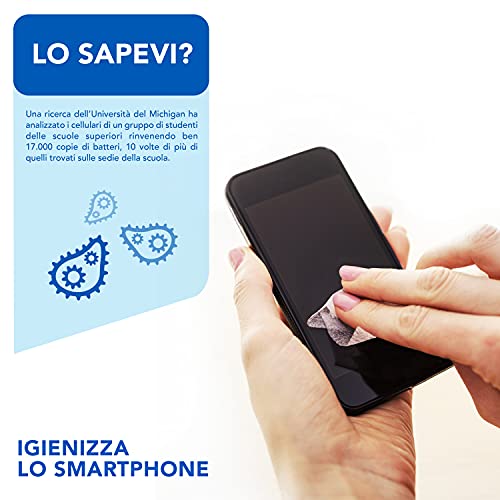 AIESI® Toallitas desinfectantes a base de alcohol isopropílico al 70% dimensiones 65x30 mm empaquetado individualmente (Paquete de 200 piezas) HOSPIPADS