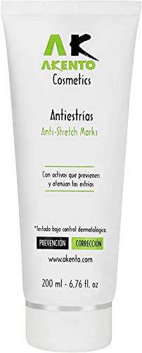 Akento. Crema Antiestrías, previene y reduce la formación de estrías.