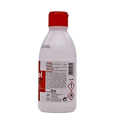 ALCOHOL 96º MONTPLET 250ML. Pack de 16 unidades.