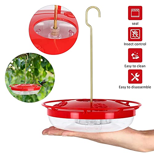 Alimentador de Colibrí, Colibrí Alimentador Alimentador de Pájaros de Plástico Alimentador de Colibrí Colgante con 4 Puertos de Alimentación de Aves para Exteriores