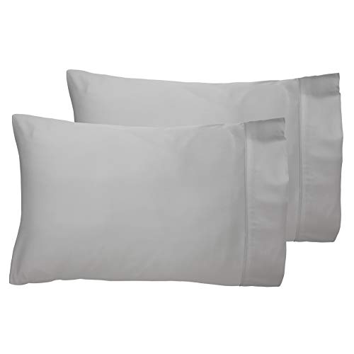 All Bamboo Juego de 2 Fundas de Almohada de bambú 100% – Estilo ama de casa (Gris Suave)