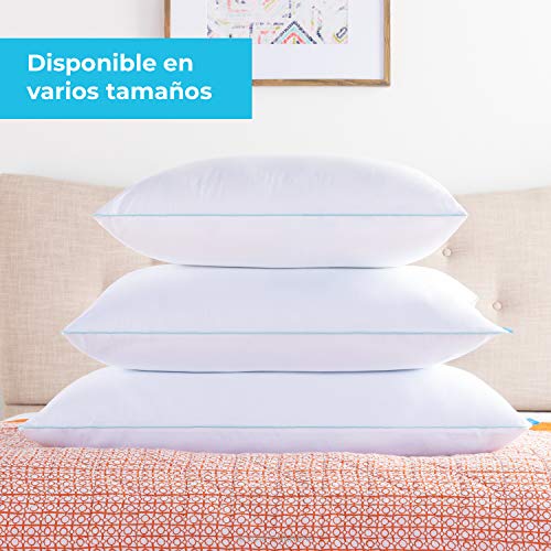 Almohada con relleno de espuma viscoelástica y partículas de gel viscoelástico Linenspa. 70 x 35 cm