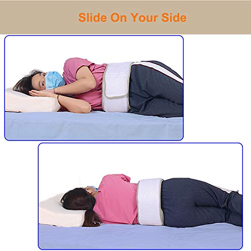 Almohada lumbar para soporte de sueño Rollo de sueño lumbar Alivio del dolor de cadera Cama Soporte de espalda para la cintura baja de la cintura Ciática Acostado