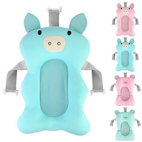 Almohadilla de Asiento de Baño Almohada de Almohada de Bañera de Bebé Recién Nacido Almohadilla de Asiento de Baño Red Flotante Antideslizante Almohada Y Tumbona de Baño de Bebé