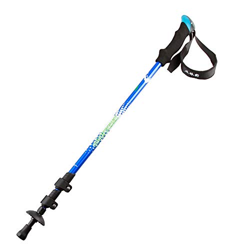 Alpinismo para caminar Aleación de aluminio Trekking Pole Sistema de bloqueo rápido y a prueba de golpes Palo de escalada Palo telescópico Ultraligero para andar en carretera para hombres y mujeres EV