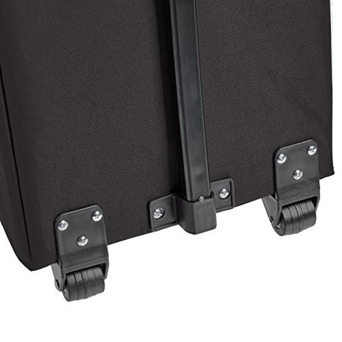 Amazon Basics – Carrito para la compra ligero y abatible, mango de 96,5 cm de altura, negro