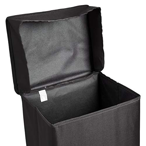 Amazon Basics – Carrito para la compra ligero y abatible, mango de 96,5 cm de altura, negro