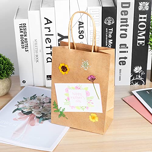 AN HUI MING 18 Bolsas de Papel Kraft,Bolsas de Papel con Asas,Bolsas de Regalo Grandes,Bolsas de Papel Marrón,Bolsa Papel para Regalos de Fiesta(23 * 12 * 30 cm)