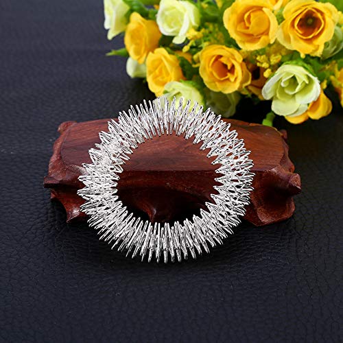 Anillo de masaje, pulsera de acupuntura, masajeador de muñeca, suministros de relajación, anillo de masaje de mano de muñeca de acero inoxidable