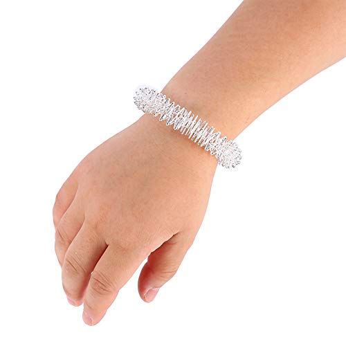 Anillo de masaje, pulsera de acupuntura, masajeador de muñeca, suministros de relajación, anillo de masaje de mano de muñeca de acero inoxidable