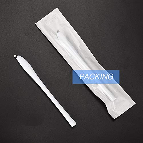 Anself 10pcs Cejas Tatuaje Plumas Tatuaje Agujas Microblading Pluma Desechable Ceja Pluma con 18U Agujas Microblading Manual Suministros de tatuaje