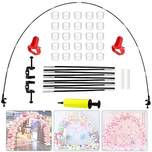 Anyingkaikit Kit de Arco de Globo, Balloon Stand,Arco para Globos de Fiesta,Arco Globos Cumpleaños,Arco Globos Soporte,Arco de Globos,Kit de Arco Redondo Material ecológico,reutilizable.
