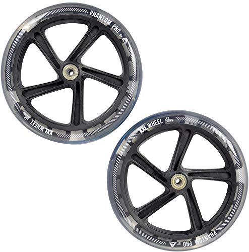 Apollo Ruedas de Recambio City Scooter LED 200mm Pro Wheels, rodamientos de Bolas ABEC 7, Ruedas de Recambio adecuadas para Big City Scooter Wheel