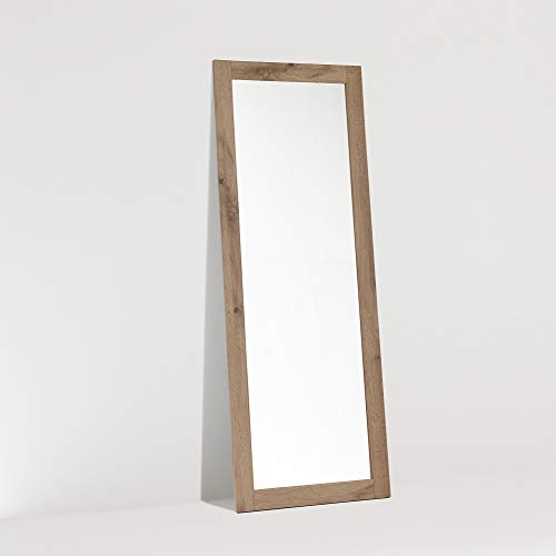 ARHome Espejo de suelo, 160 x 60, roble rústico, espejo de pared, Made in Italy
