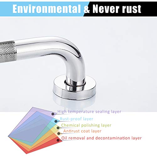 Asa de Seguridad para Baño Manija de la Ducha de Acero Inoxidable Antideslizante Baranda de Baño para Niños y Personas Mayores 40 cm