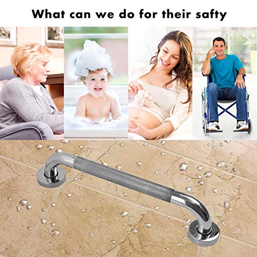 Asa de Seguridad para Baño Manija de la Ducha de Acero Inoxidable Antideslizante Baranda de Baño para Niños y Personas Mayores 40 cm