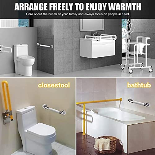 Asa de Seguridad para Baño, Pasamanos Ducha, Asa de Seguridad Antideslizante, Durable para la Bañera Manija para Niños, Discapacitado, Lesionado, el embarazo y Personas Mayores (40 cm, blanco)