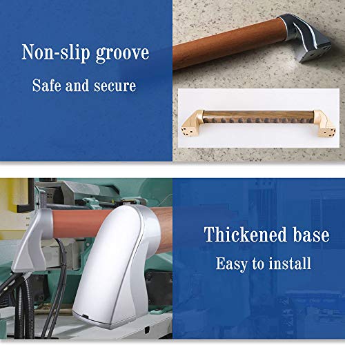 Asidero Baño, Madera Asidero Ducha para Bañera, Impermeable Antideslizante Agarraderas Asa de Seguridad para Escaleras y Corredor 40cm