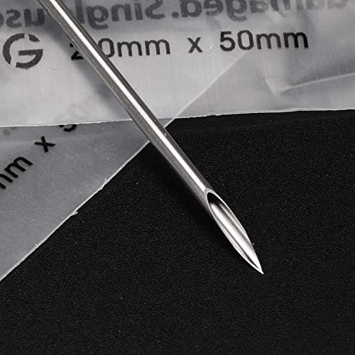 ATOMUS 100 agujas para piercing esterilizadas 12G para oreja ombligo pezón agujas desechables de acero quirúrgico inoxidable