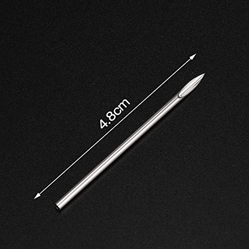 ATOMUS 100 agujas para piercing esterilizadas 12G para oreja ombligo pezón agujas desechables de acero quirúrgico inoxidable