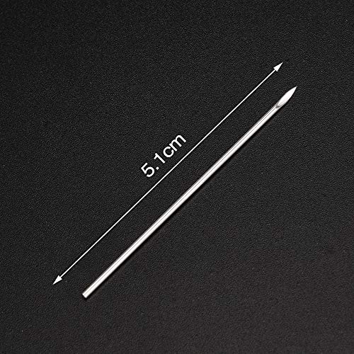 ATOMUS 100 agujas para piercing esterilizadas 16 G para oreja ombligo pezón agujas desechables de acero quirúrgico inoxidable