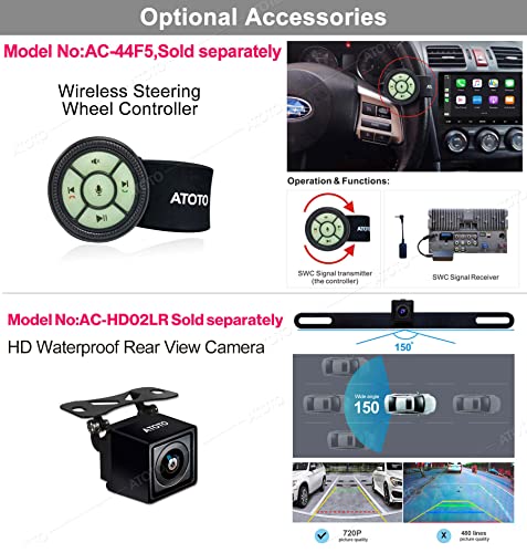 ATOTO F7 SE- Cargadores de Medios Digitales-Conexión de Android Auto y CarPlay,Manos Libres Bluetooth,Duplicación de teléfono (AutoLink),Carga rapida,USB/SD (hasta 2 TB)(F7G211SE 10 Pulgadas IAH10D)