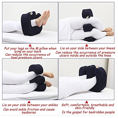 Ayuda para Girar Al Paciente, Cuidado Antiescaras, Cojín De Posición Lateral Tipo M, Utilizado para Pacientes Paralizados Postrados En Cama Y Herramientas De Enfermería, Azul
