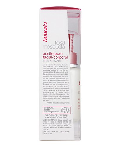 Babaria Rosa Mosqueta Aceite Puro Facial, Blanco, 50 Mililitros