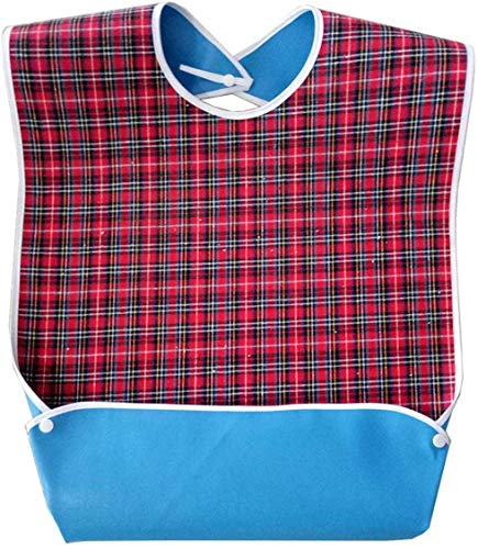 Baberos impermeables para adultos unisex y mayores, baberos lavables para adultos, baberos de alimentación para adultos grandes, protector de ropa para hombres y mujeres, para comer y para