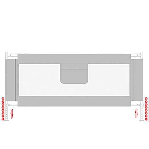 Barandillas para camas, baranda de elevación vertical Bafle lateral Barandilla de cama anticaída con sistema de seguridad de anclaje reforzado for bebés y niños pequeños ( Color : Gray , Size : 1.2m )