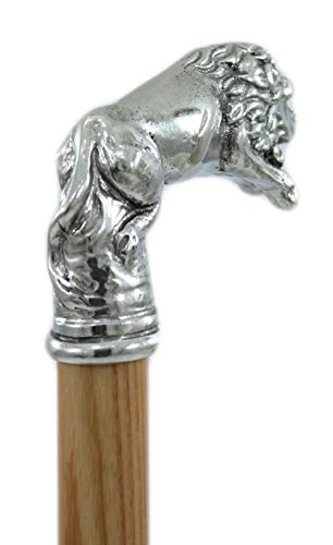 Bastones de senderismo de diseño CAVAGNINI, bastones de paseo Lion, elegante, ceremonia, año para hombre y mujer, ortopédicos, robustos, sólidos, color negro y marrón, fabricados en Italia