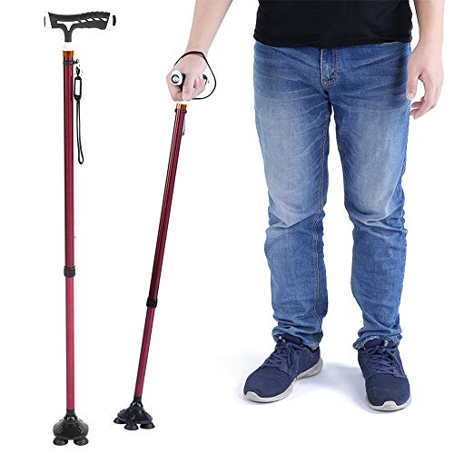 Bastones metálicos, bastones plegables ajustables para viajes y bastones para hombres y mujeres para personas mayores con discapacidades y personas mayores con artritis Los mejores bastones de ayuda p