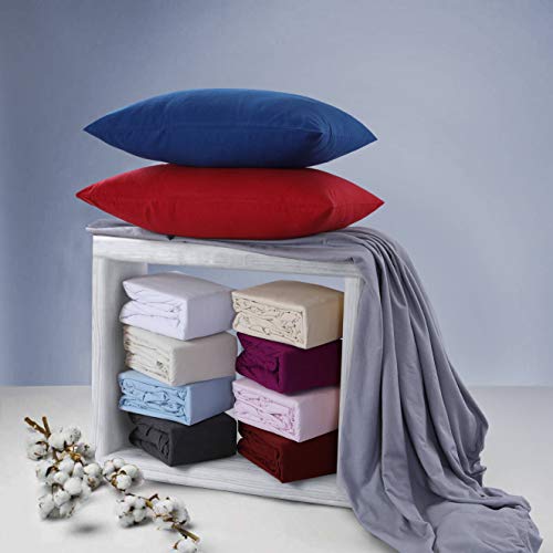Bed Couture - Juego de 2 fundas de almohada de franela de franela de algodón suave y franela de franela diseñada para mantenerte cómodo, cómodo y cálido, 2 fundas de almohada de 50 x 70 cm, color azul