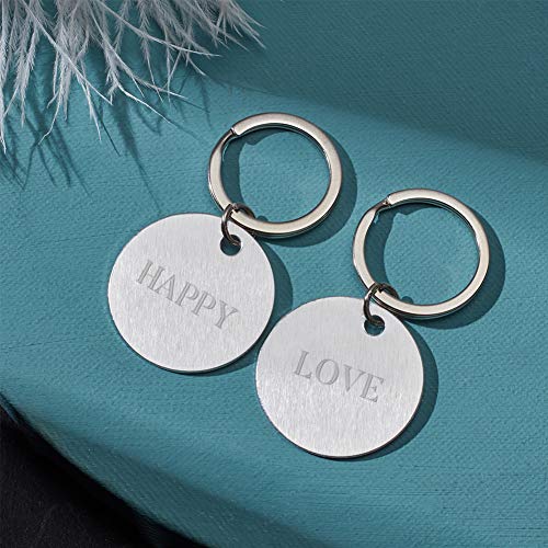 BENECREAT 30 PCS Colgante de Pulsera en Blanco Etiqueta de Estampación de Aluminio para Manualidad de Joyería Colgante Etiqueta para Perro - 30 mm, Forma Redonda