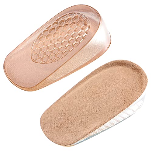 BESTOYARD Plantillas de aumento de altura invisible de 3 cm Medias plantillas para absorción de impactos Altura del talón S (albaricoque)