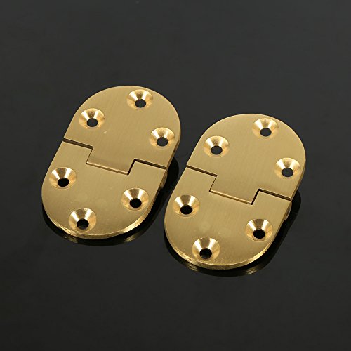Bisagra plegable con tapa abatible 2 piezas de latón Bisagra para bandeja de mayordomo Borde redondo 2-1/2"x1-1/2" con tornillos Mesa plegable con solapa Bandeja de mayordomo Bisagras traseras Bisagr